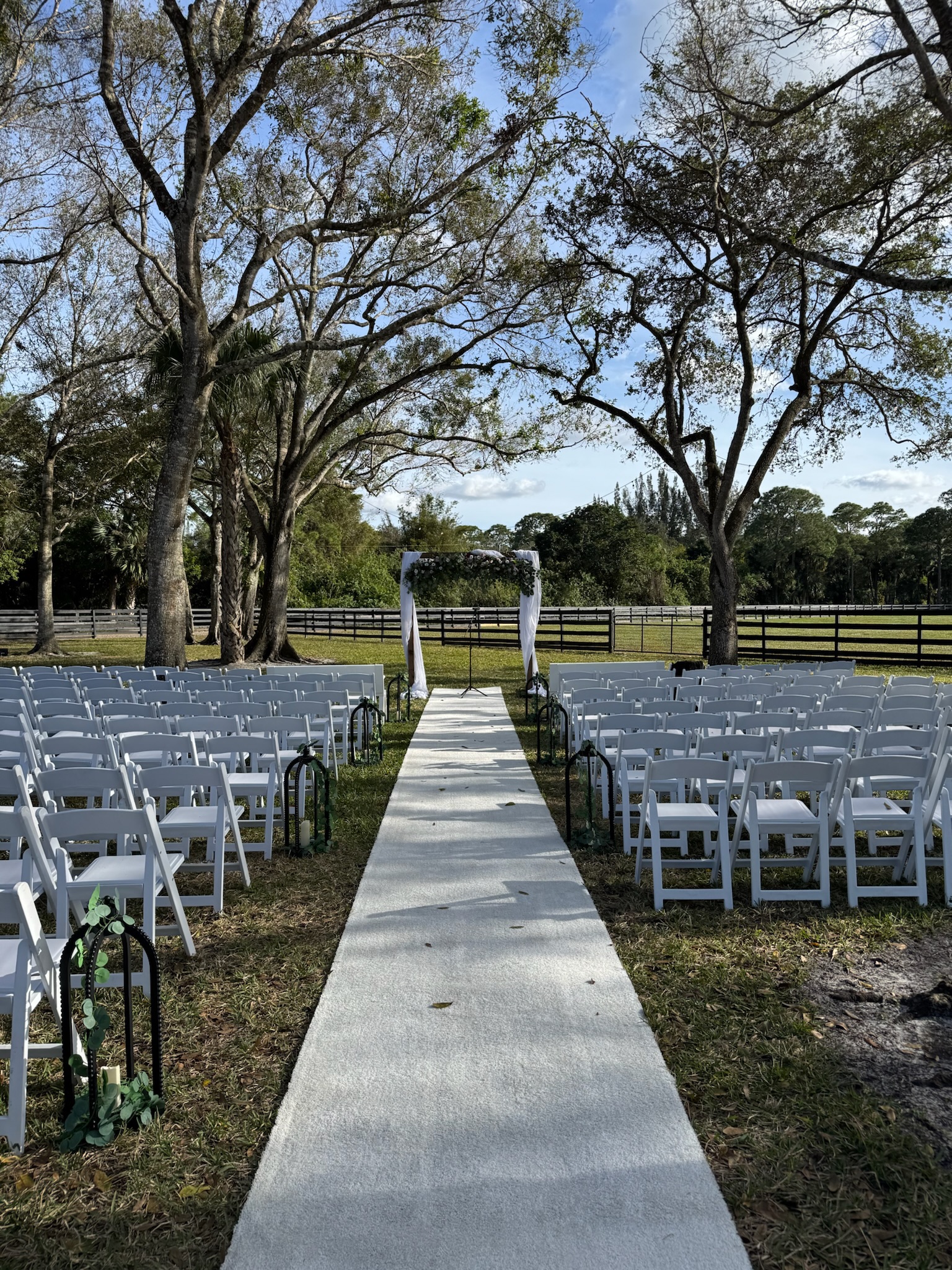 Outdoor ceremony space at Madison Green